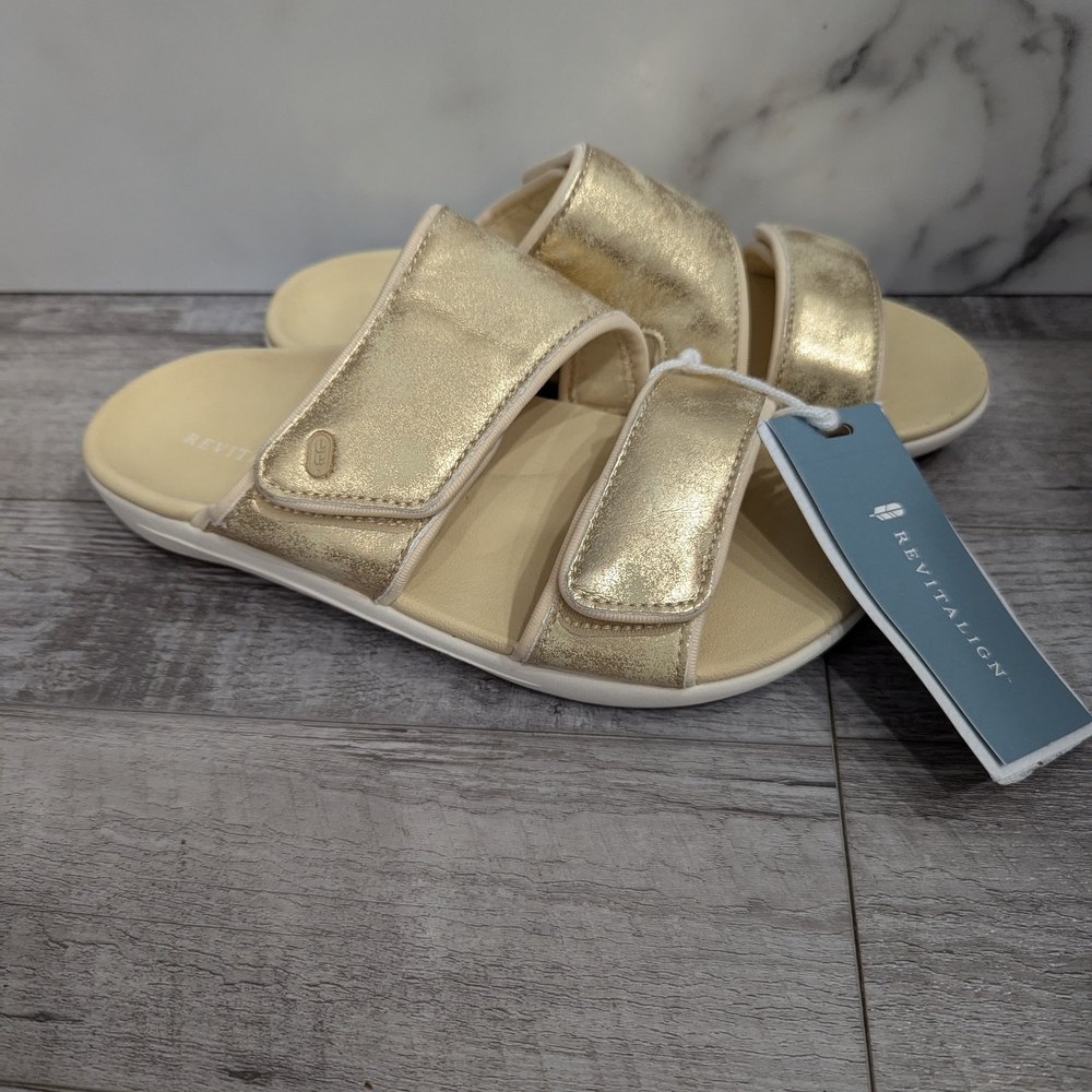 REVITALIGN Kids Metallic Gold Sandals